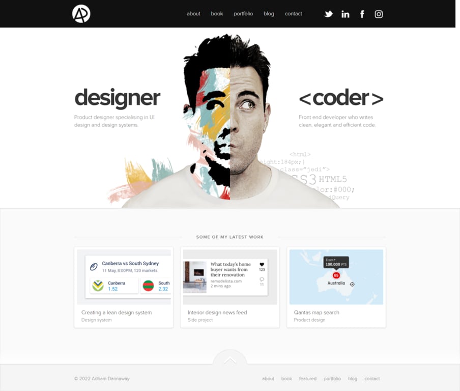 Portfólio desenvolvedor web de Adham Dannaway