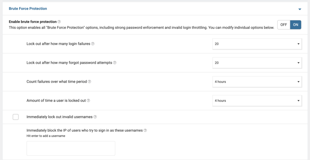 proteção contra ataques de força bruta no plugin wordfence para wordpress