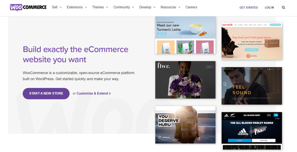 p&aacute;gina inicial do woocommerce
