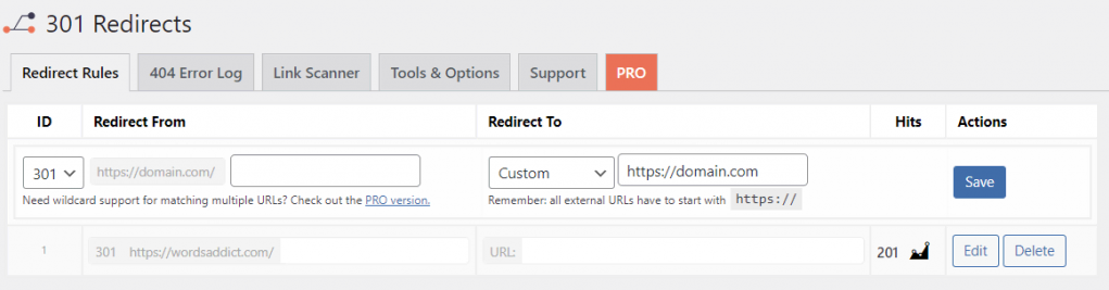 configurando redirecionamentos com o plugin 301 redirects