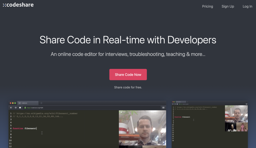 plataforma de codifica&ccedil;&atilde;o codeshare.io
