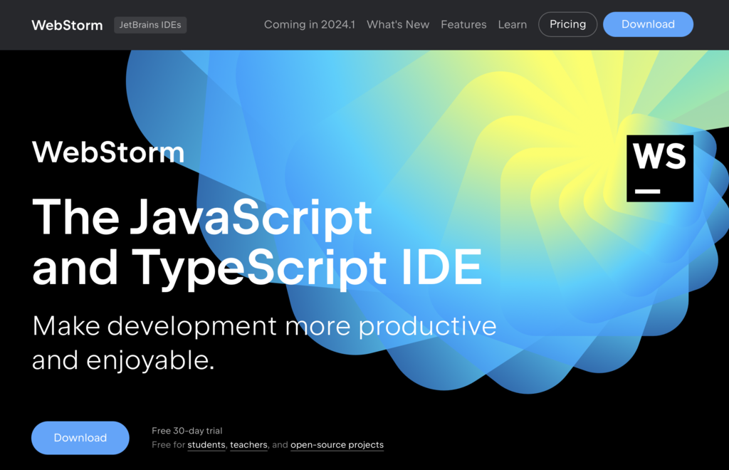 editor de c&oacute;digo webstorm