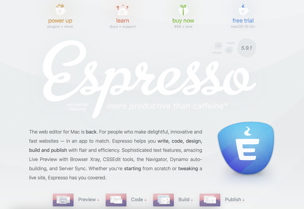 editor de c&oacute;digo espresso para macOS