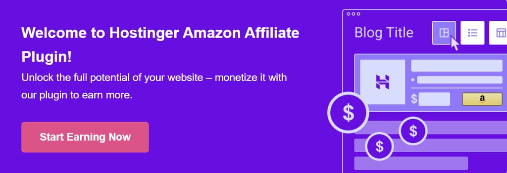 plugin Afiliado Amazon da hostinger