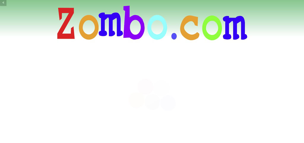 p&aacute;gina inicial do site zombo