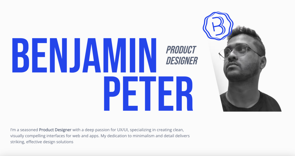 landing page de benjamín peter