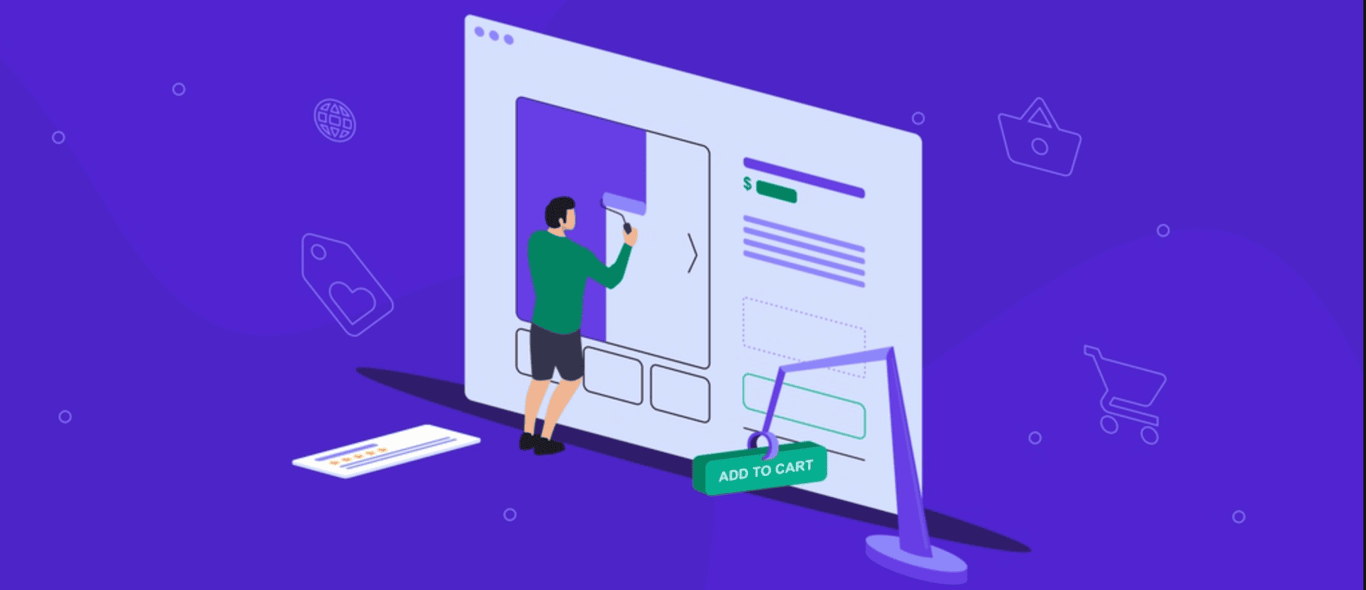 Un'illustrazione di un costruttore di siti web 