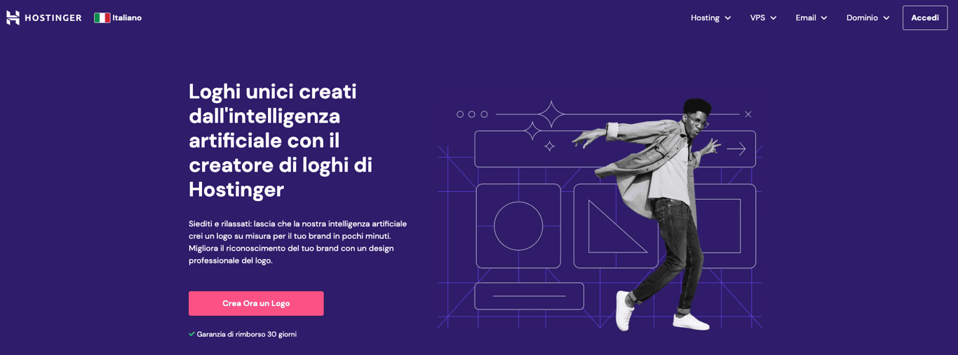 Creatore di logo di Hostinger.