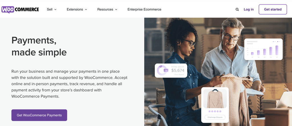 Pagina iniziale di WooCommerce Payments