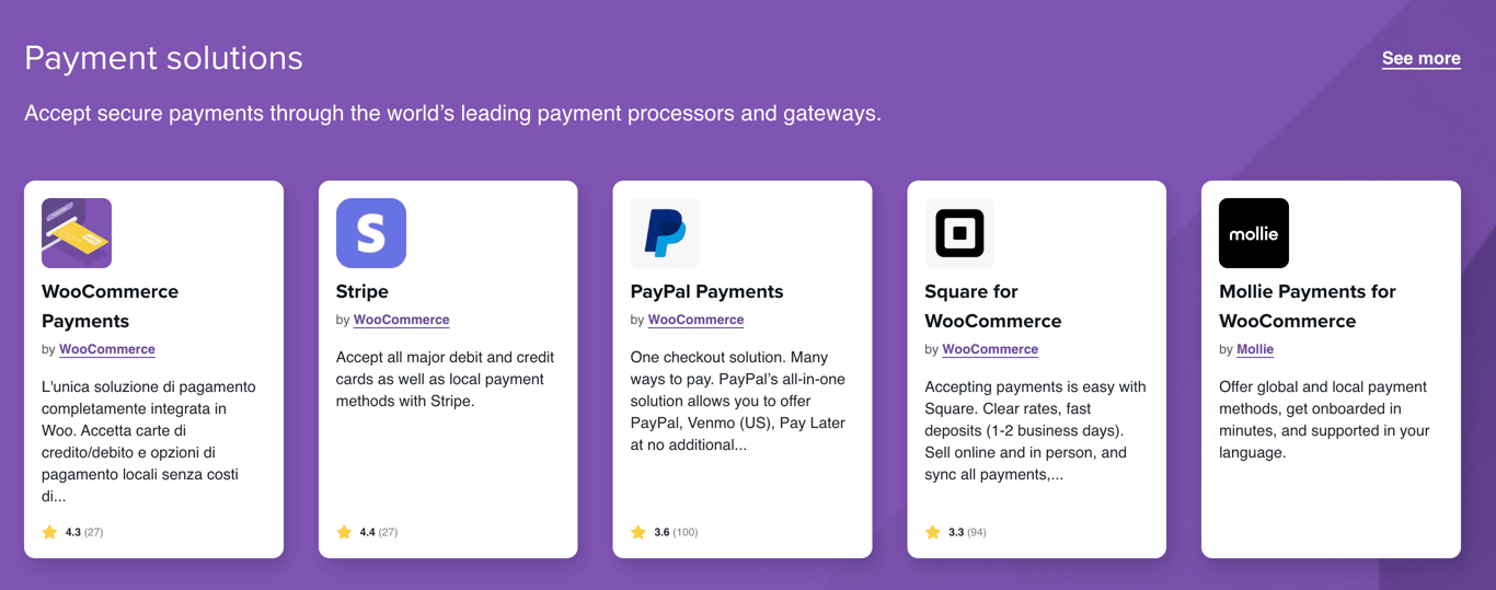 Un elenco di plugin per gateway di pagamento compatibili con WooCommerce
