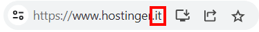Hostinger utilizza l'estensione di dominio .it
