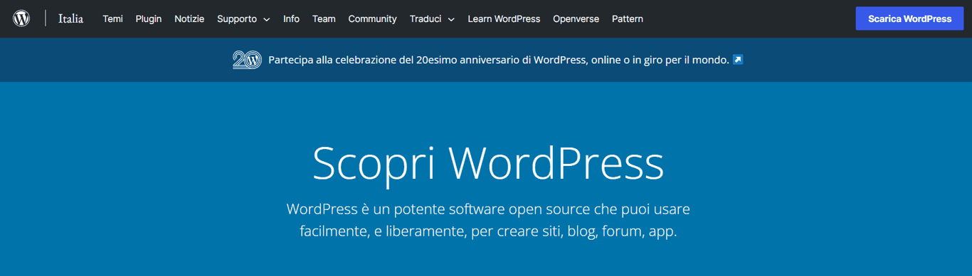 Landing page di WordPress