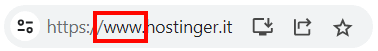 Hostinger.it utilizza il sottodominio www