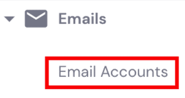 Pulsante account email su hpanel