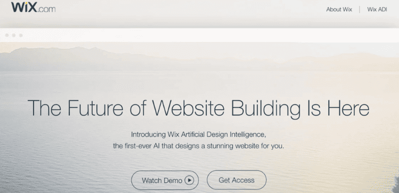 Landing page di Wix ADI