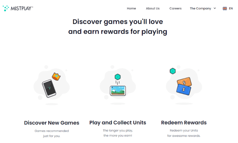 Homepage del sito web Mistplay