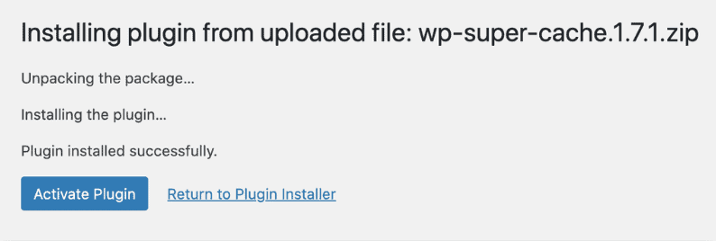 Screenshot che mostra come attivare il plugin