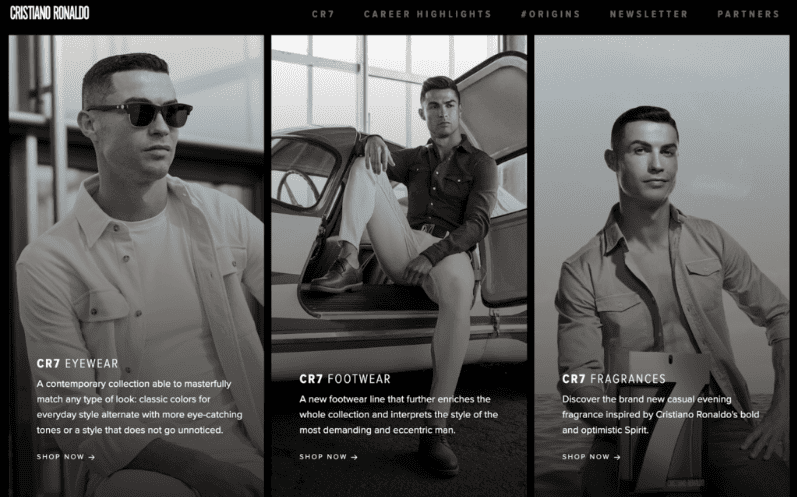 Homepage di Cristiano Ronaldo