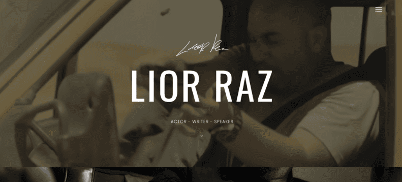 Homepage di Lior Raz