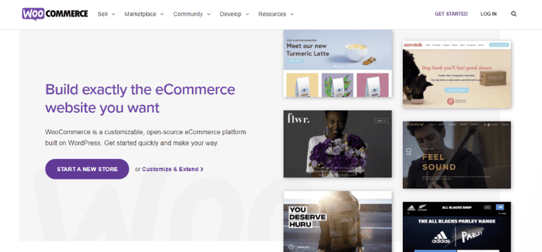 Homepage del plugin WordPress WooCommerce