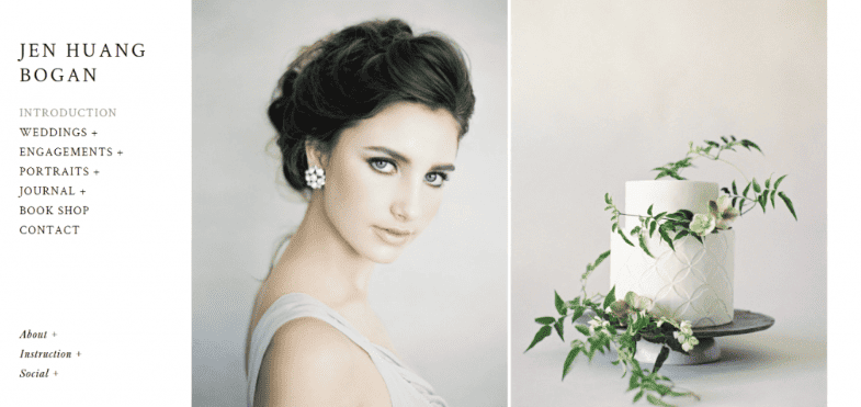 Sito web di fotografia di Jen Huang Bogan