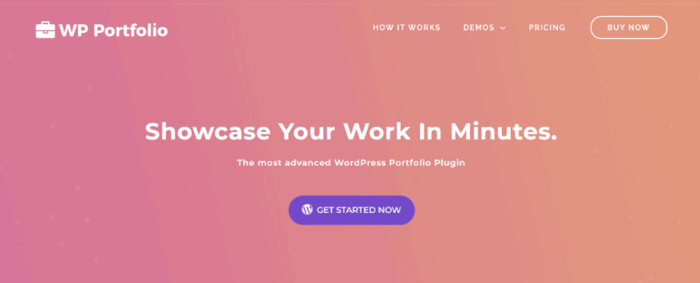 Homepage di WP Portfolio