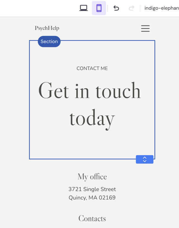 Editor mobile in azione