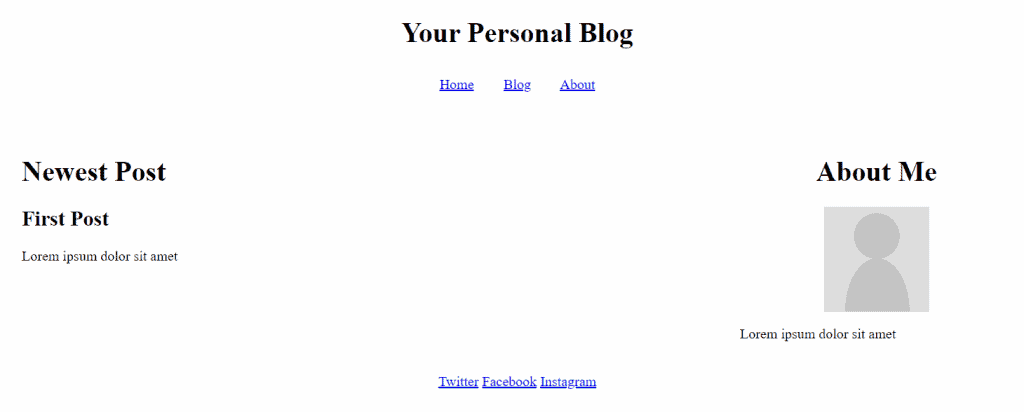 Un sito web con layout CSS&nbsp;