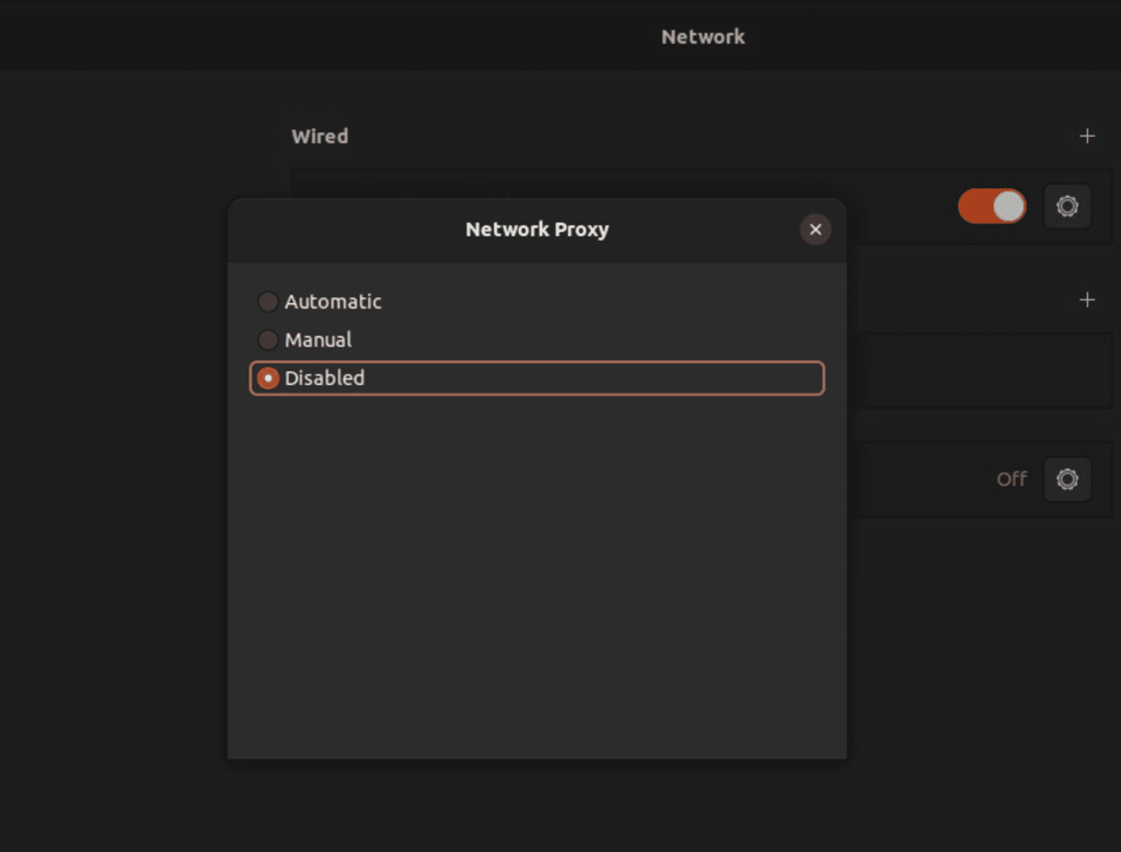 Impostazioni proxy di Ubuntu