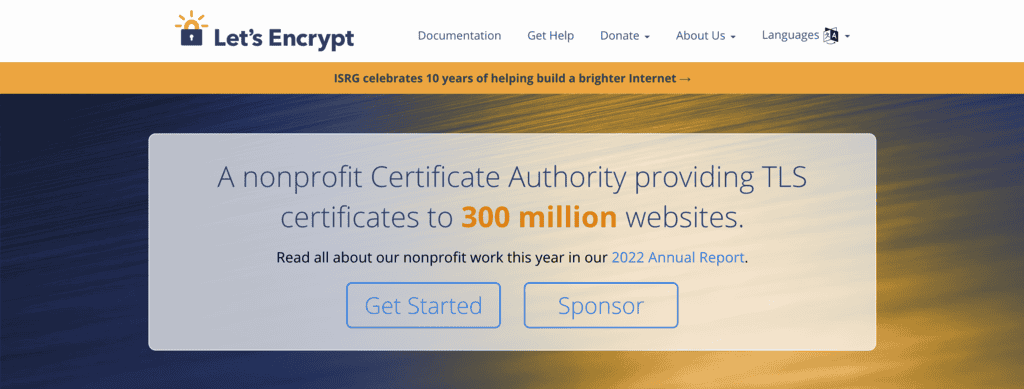 Homepage Let's Encrypt