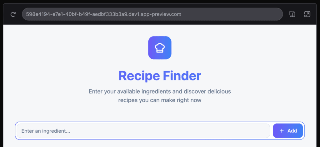 Anteprima dell'app web aggiornata su Hostinger Horizons