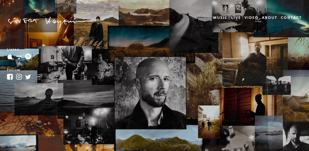 Home page del sito di Sivert Høyem