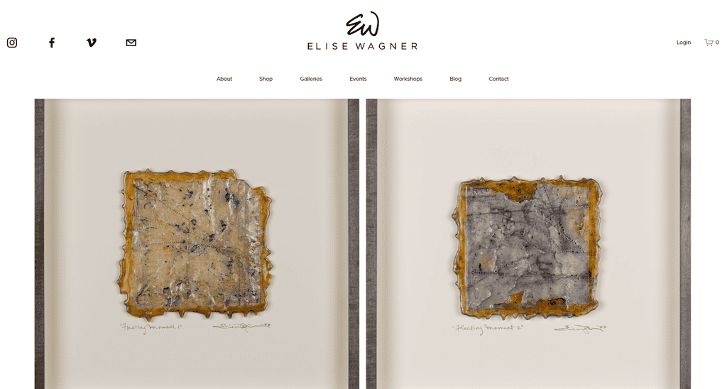 Home page del sito di Elise Wagner