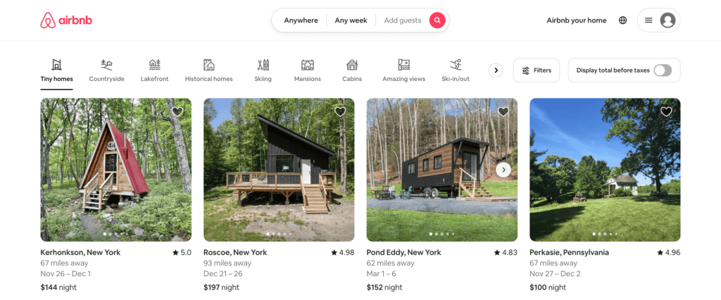 Navigazione di Airbnb