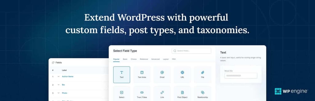 Banner del plugin Advanced Custom Fields