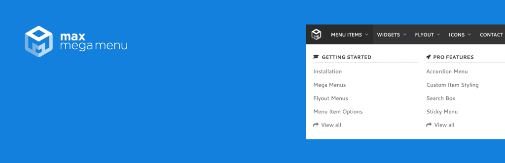 Banner del plugin Max Mega Menu