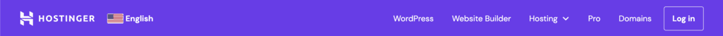 Header menu di Hostinger