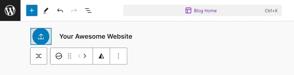 Il blocco icona del sito nell'editor Gutenberg di WordPress