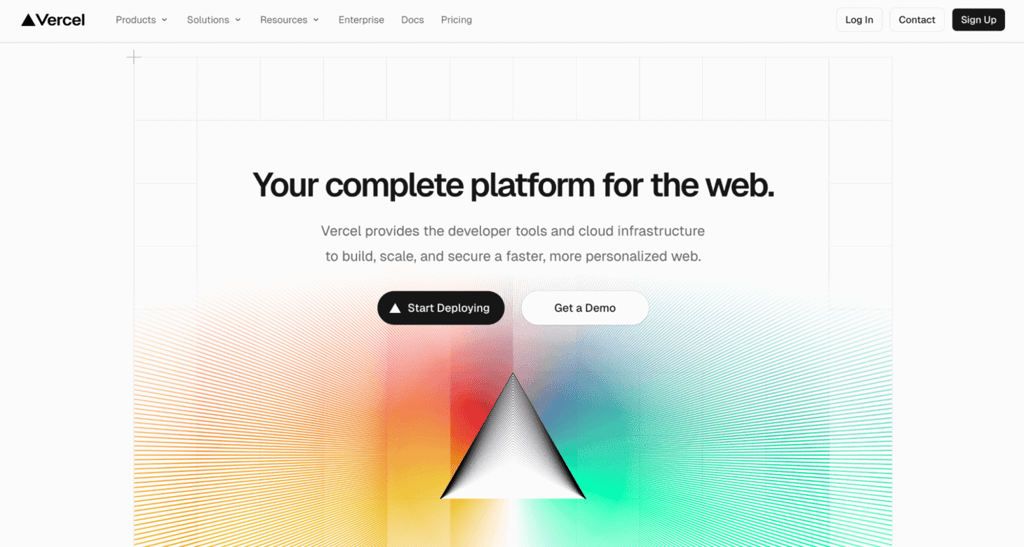 Landing page di Vercel