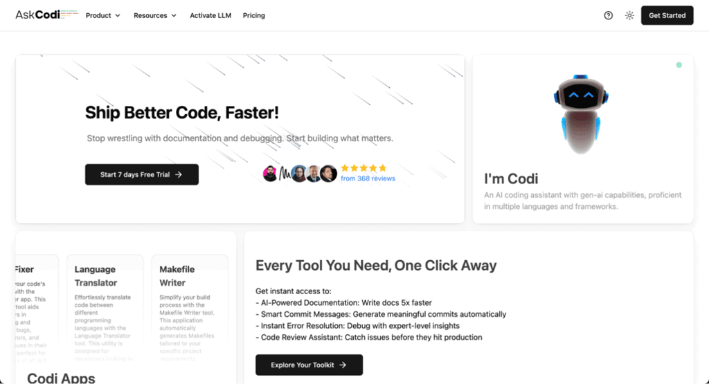 Homepage di AskCodi
