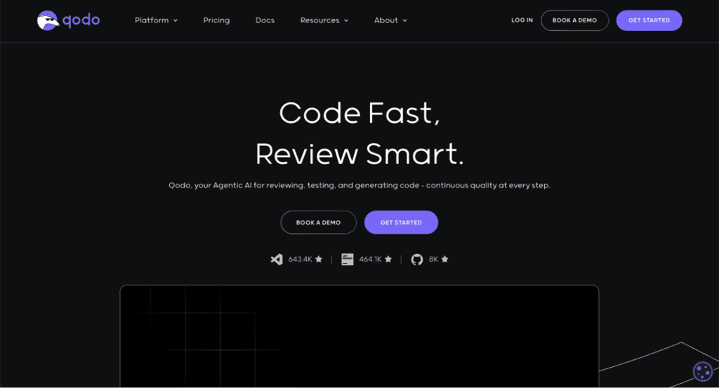 Homepage di Qodo