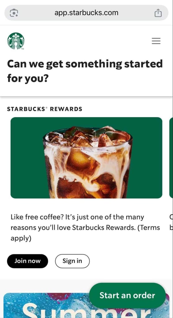 Starbucks su mobile