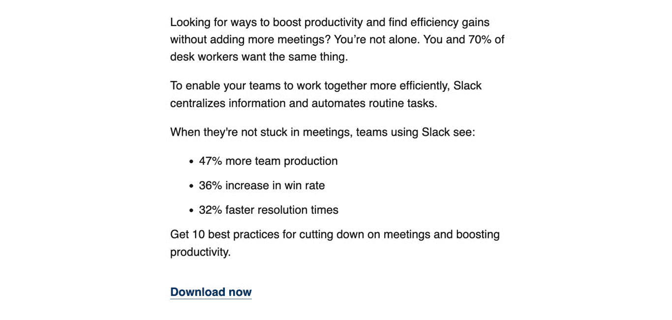 La newsletter di Slack con contenuti educativi