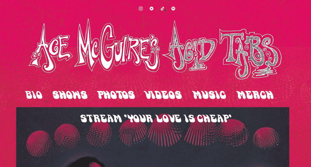 Ace McGuires Acid Tabs homepage