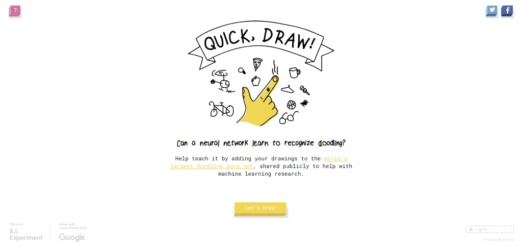 Veloce, disegnare la pagina iniziale