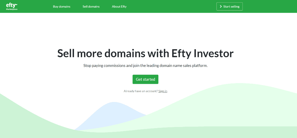Homepage di Efty