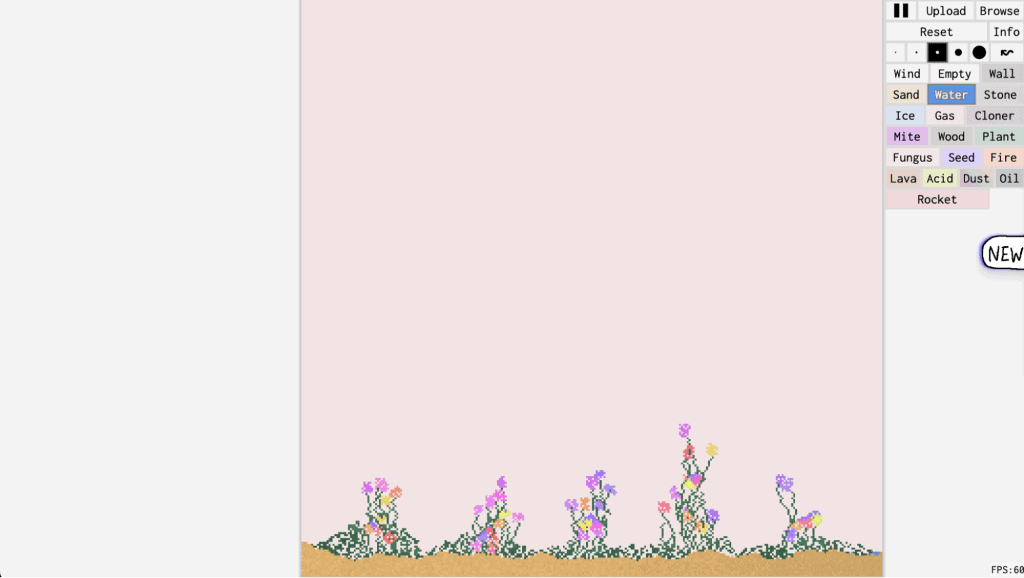 Gioco della sabbia che cade homepage