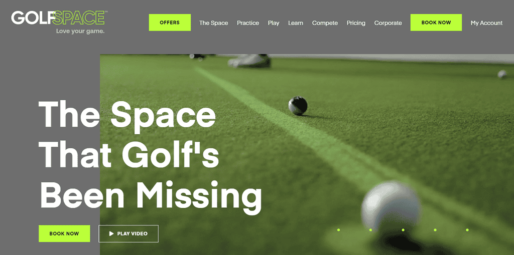 GolfSpace homepage
