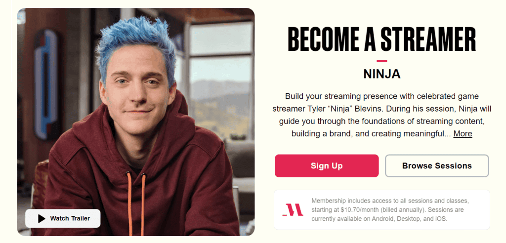 Corsi in streaming Ninja MasterClass