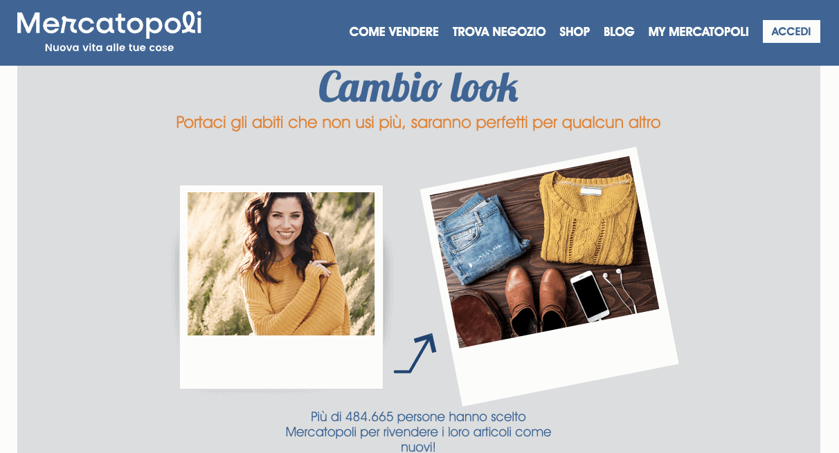 Homepage di Mercatopoli